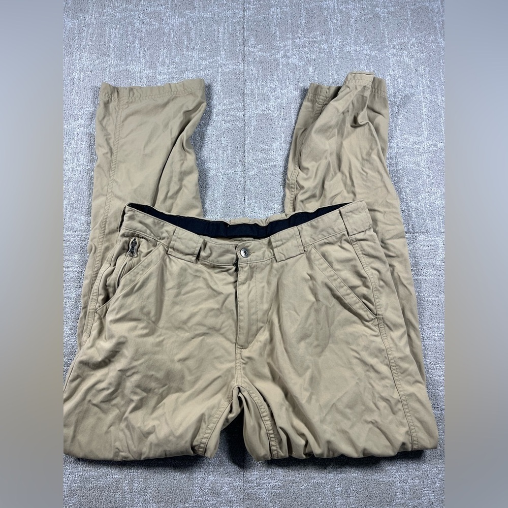 Duluth Trading Mens Tan Stretch Hiking Outdoor straight Leg Mens Pant LX34